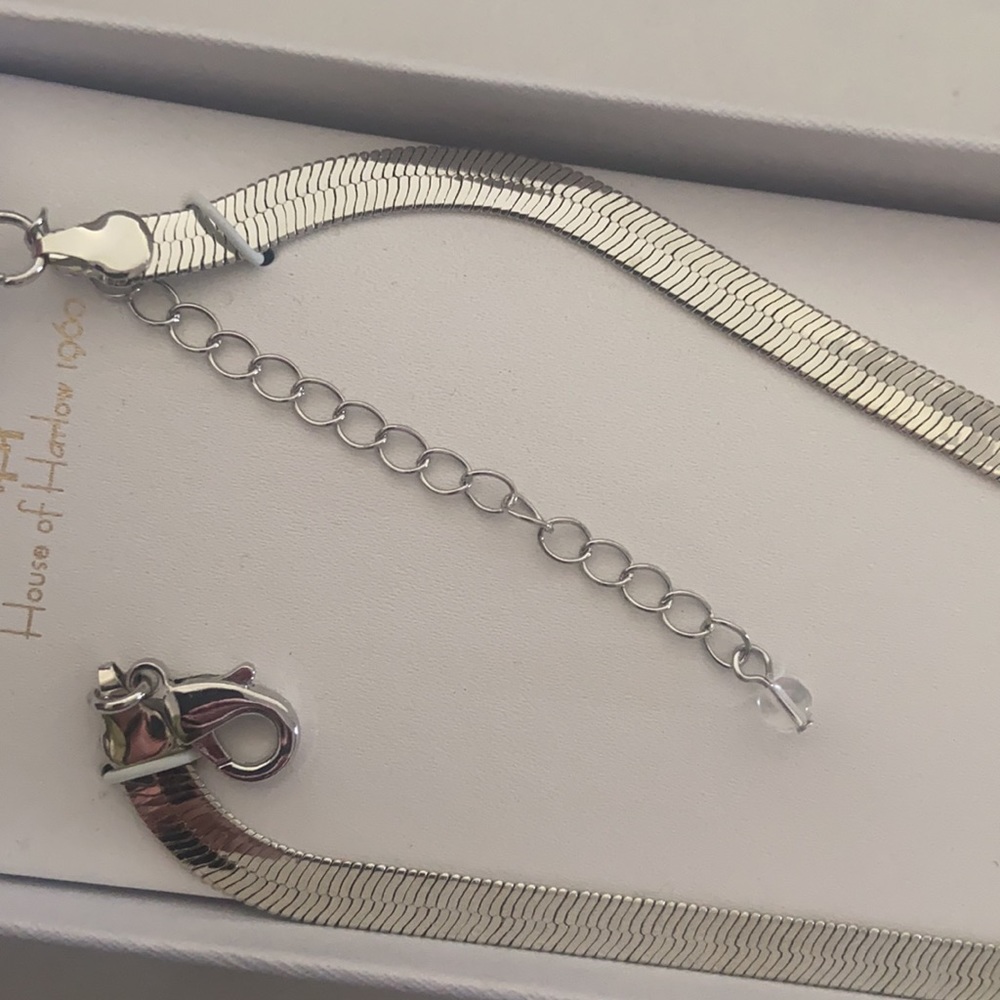 House of Harlow 1960 16” + 3” silver tone chain necklace modern jewelry minimal - Picture 7 of 10
